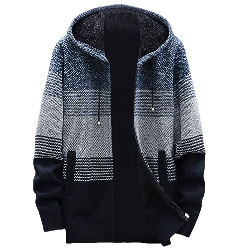 Cardigan avec chapeau homme en polaire lourde et finitions haut de gamme