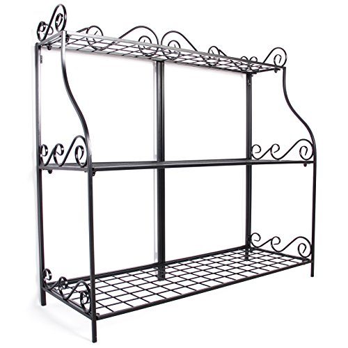 Plant Flower Stand Plant Display Freestanding Metal Scrollwork Design Foldable 3-Tier Plant Stand Home Storage Organizer Display Stand Rack Book Shelf #TOP3