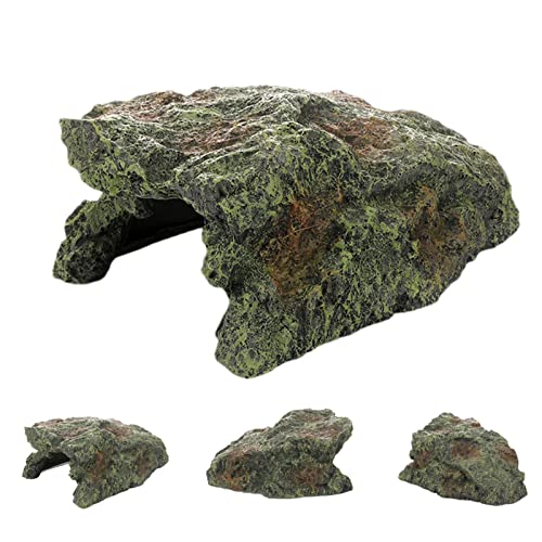 Esconderijo de répteis - Caverna de couro de peixe de resina | Decoração de aquário Peixe Camarão Ab