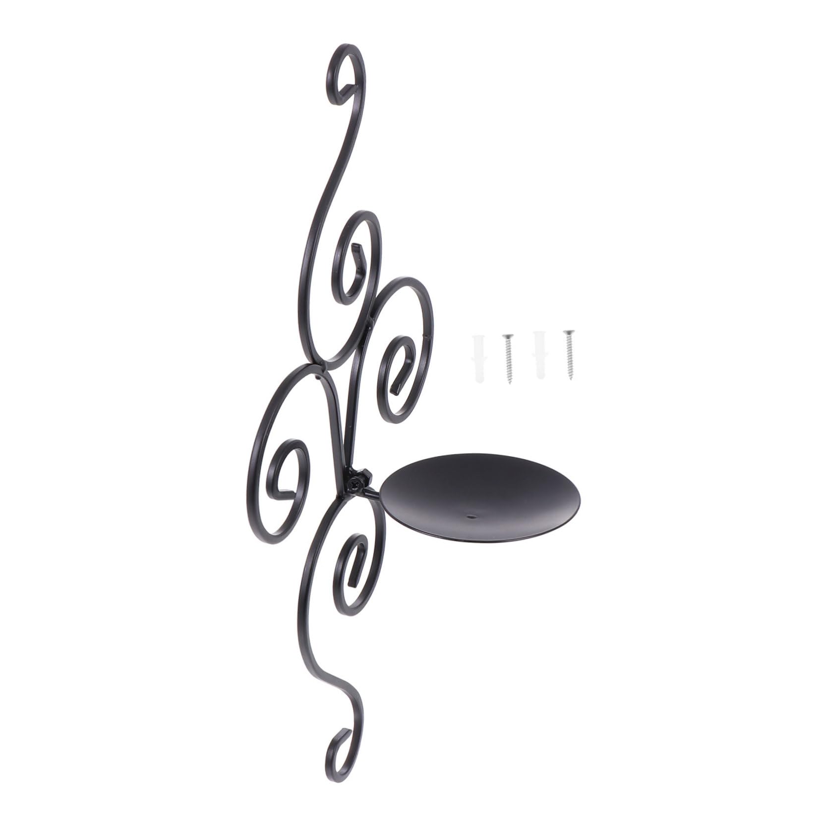 TOPPERFUN Hanging Candle Holder Wall Decor Candlestick Black Pillar Candle Holder for Home