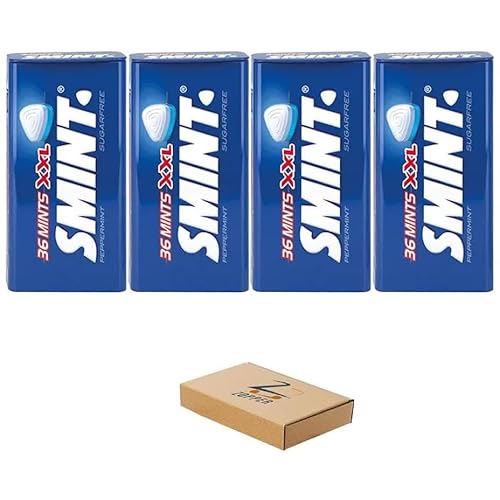 SMINT Sugar Free Mints Peppermint Flavor - 36 Mints Tin Pack of 4