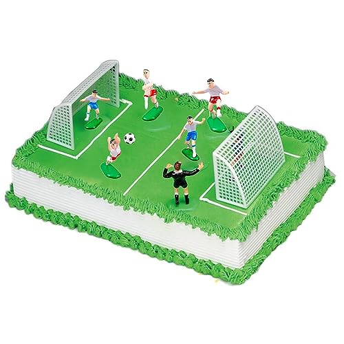 Decoración Tarta de Fútbol, 9 Piezas Mini Figuras de Fútbol Set para Tarta de Cumpleaños - Decoración para Niños y Fiestas Temáticas de Fútbol