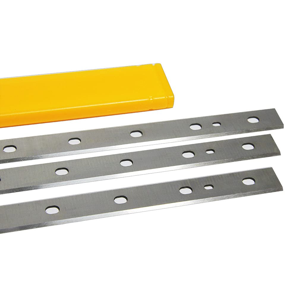 Repuesto de cuchillas cepilladoras de 13 pulgadas para cuchillo cepillador de madera DeWalt DW735 DW735X para carpintería, juego de 3, como se muestra