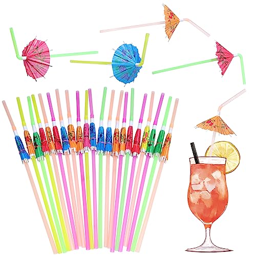 Pitillos de fiesta hawaiana 25 pcs color surtido