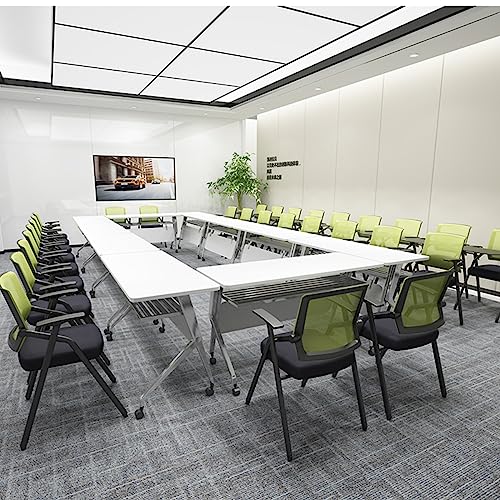 Classroom Chair Ergonomic Reception Chair,Stackable & Foldable Conference Room Chairs with Armrest，O