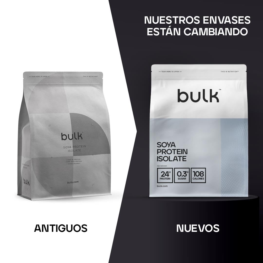 Bulk Proteína de Soja Aislada al, Batido de proteínas veganas, Chocolate, 2.5kg, 83 Dosis