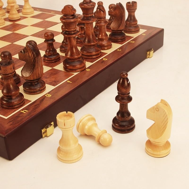 Scacchi magnetico in legno per adulti e bambini, scacchiera