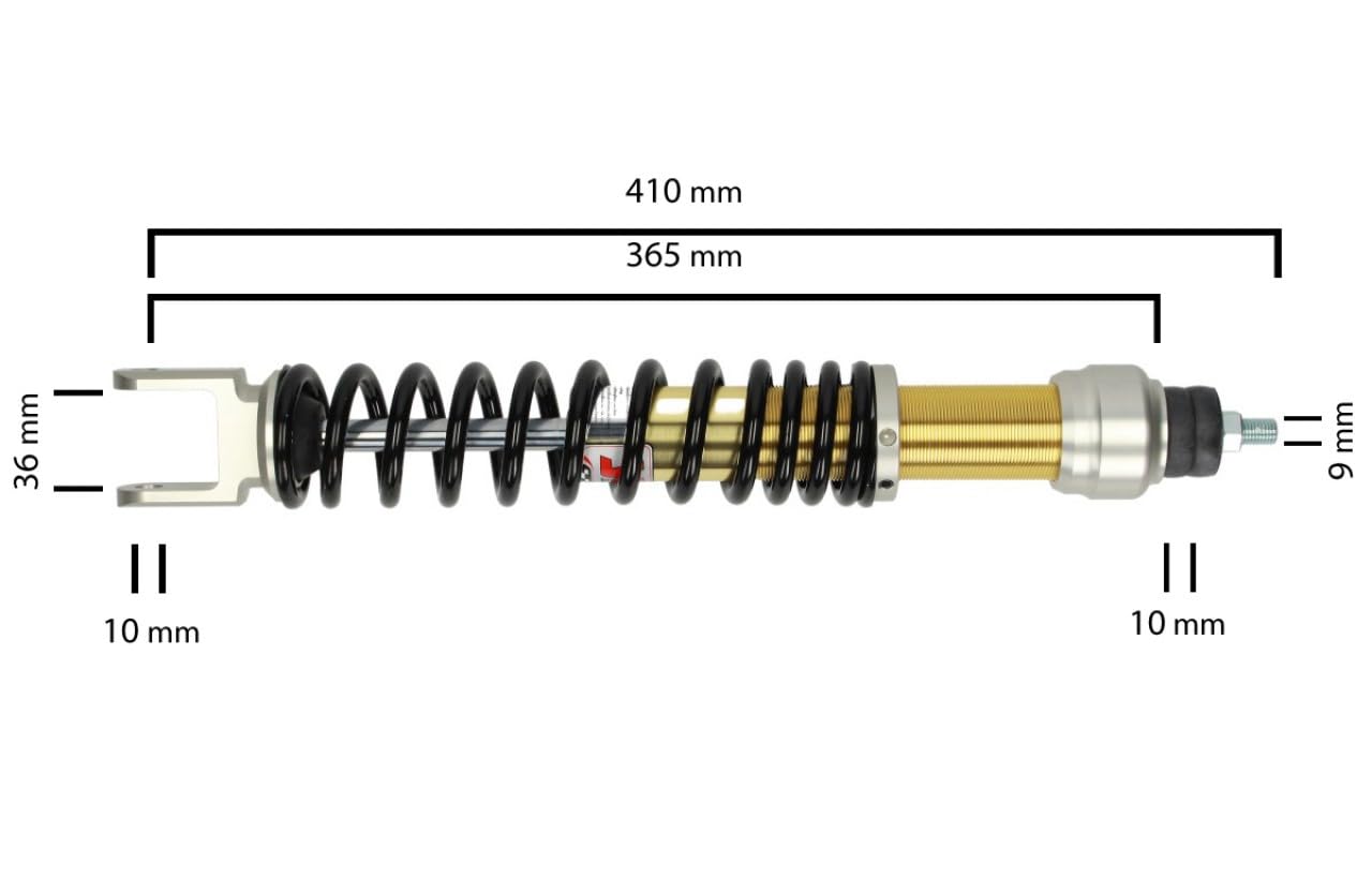 YSS AMMORTIZZATORE OE 302 T Mono Pressione Gas Stud per Piaggio Hexagon 365 mm