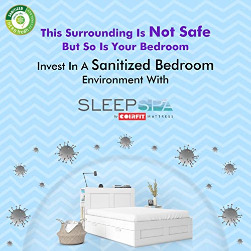 Image of SLEEPSPA by Coirfit ORGANICA Natural 5' Inch Double Size Latex Foam Mattress (72 x 48 x 5, Grey)