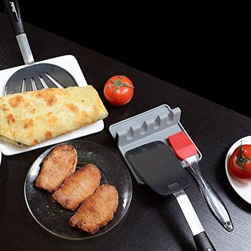 KOKSI Silicone Rest Pad for Utensil with Drip Mat, Heat-Resistant, BPA-Free Material, Suitable for Spoons, Tongs, Ladles