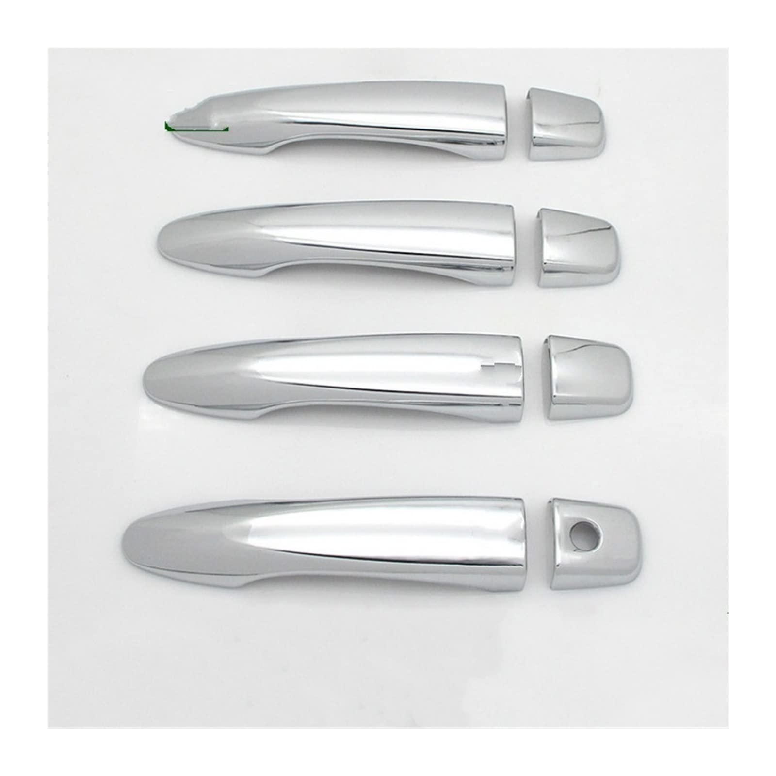 Qwqthgs One Color Car Exterior Door Handle Cap For Nissan Qashqai J11 2014-2021 Chrome Door Handle Cover Pad Sticker Molding Styling Accessories(1 Keyhole No Button)