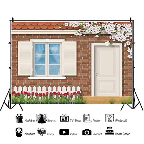 Fondo Fotográfico Vinilo 7x5ft Blanco Escena Casa miniatura 2