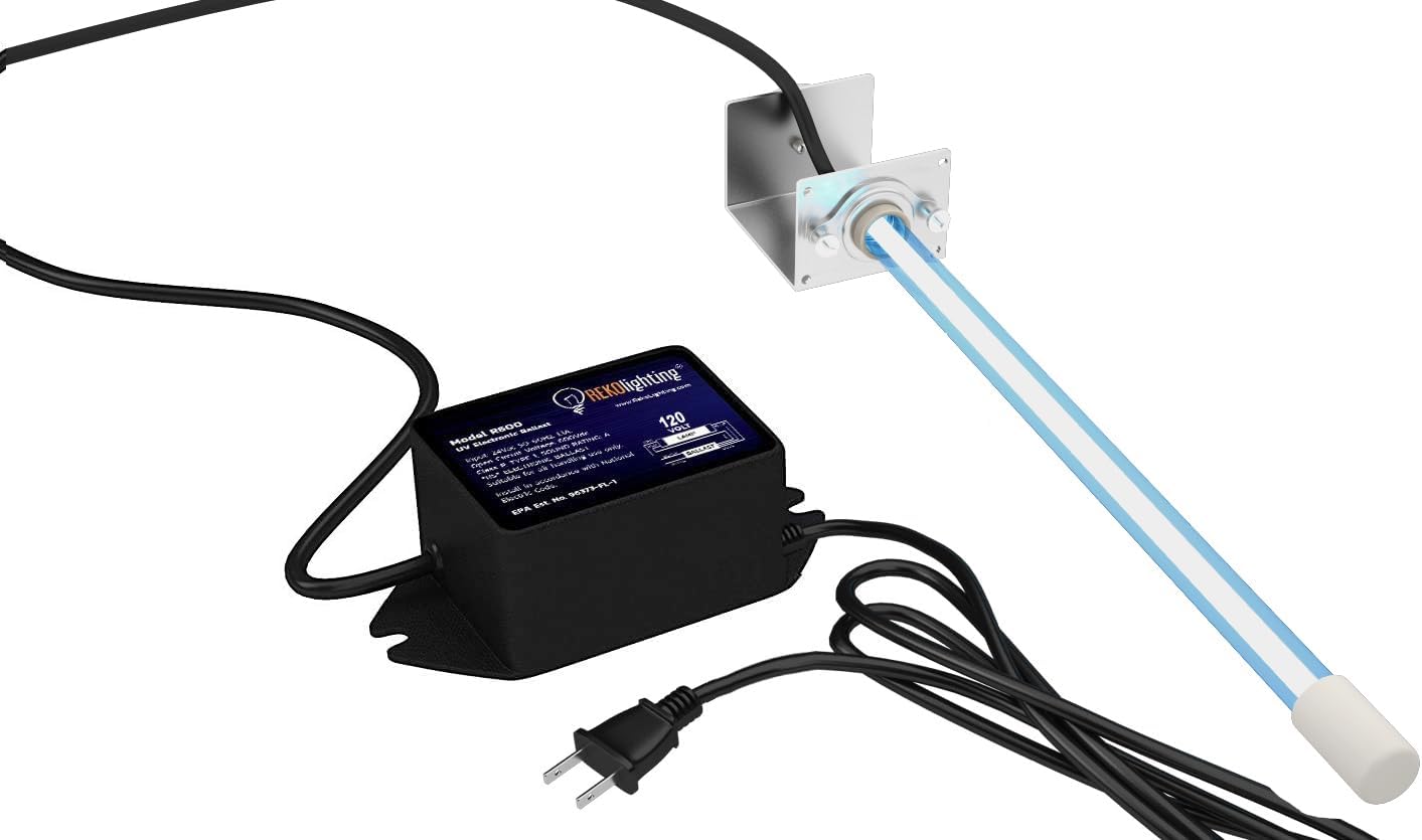 R600 120-230v HVAC Air Purifier UV Light Coil Cleaner Germicidal 14" 18W UVC for AC Air Conditioning with Magnet