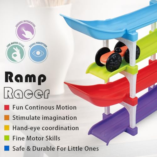 Image of Amazon Brand - Jam & Honey Joy Box for Toddlers | Fun Play | Activity Toy for Kids | with Ramp Racer and Stacking Toys | Educational Toy for 12month+ | Multicolor