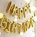 Happy Birthday Balloons, OUTGEEK Happy Birthday Banner Foil Letters Balloons Mylar Balloons for Birthday Party Decoration