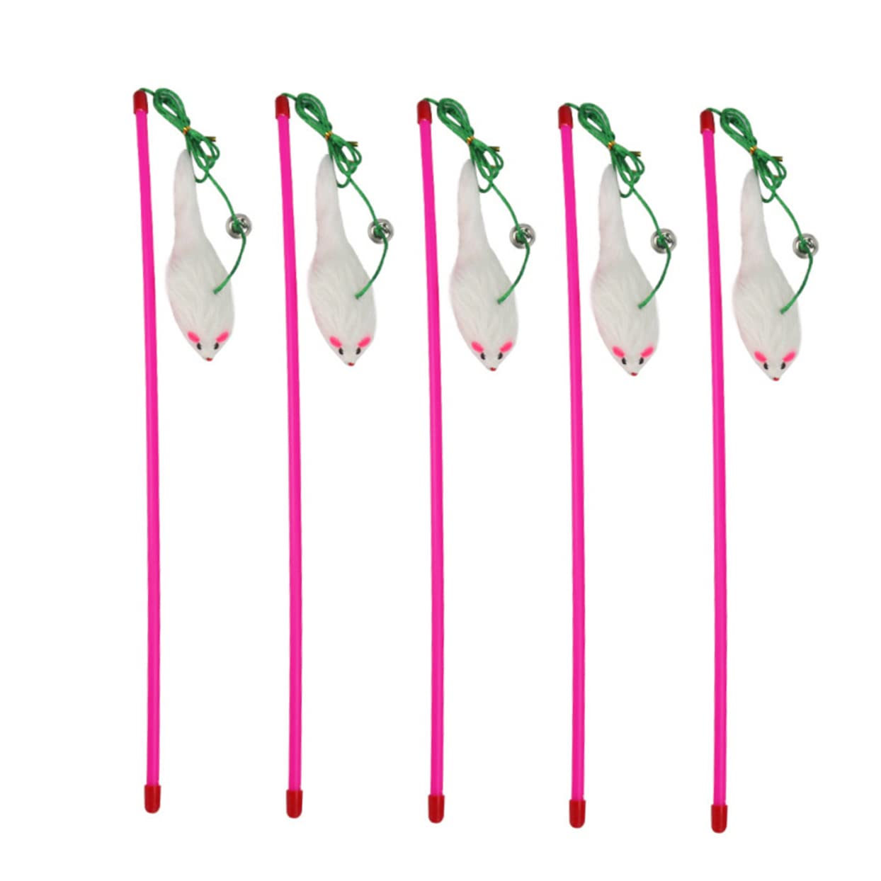 Yardwe 3sets Interaktive Plüsch Katze Spielzeug Kätzchen Teaser Stick Spielzeug Präsentieren 5 Stücke * 3