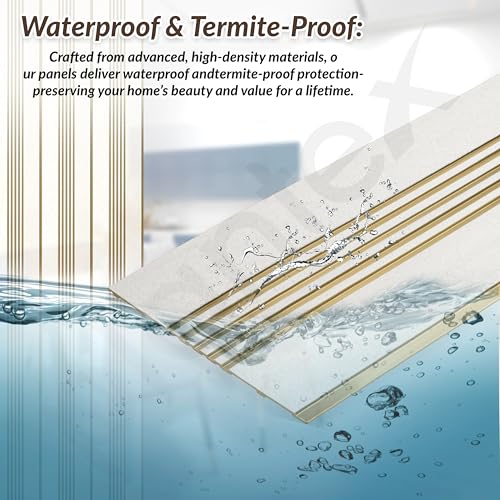 Image of Plantex Louvers Panel for Wall /8 Feet Wall Panels /3D Charcoal Panel for Interior Walls Decor - Pack of 3 Covers - 24 Sq. Ft, Size-1 Feet x 8 Feet (YD-1202)