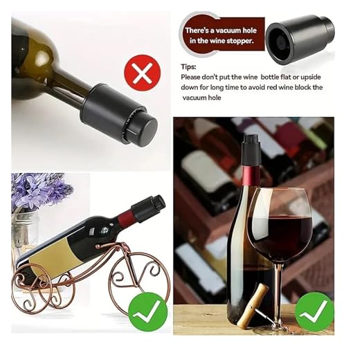 Bomba de vacío para vino automática que evita la oxidación y registra la fecha de apertura 7