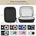 Linpr Digital Camera Case Compatible with Kodak PIXPRO FZ55 F45/CAMKORY/Canon IXUS 285 HS/VAHOIALD, Small Waterproof Portable Camera Bag, Compact Camera Accessories with Lanyard (Black)