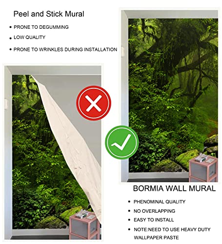 Bormia Wall Mural Fantasy Forest Nature Wallpaper Tropical Jungle Landscape Wall Sticker For Livingroom Sleeping Room Activity Room #TOP5