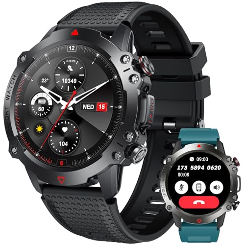 Reloj Inteligente Hombre Smartwatch con Llamadas: 1.39' Digital Smart Watch con Whatsapp Bluetooth IP67 Impermeable Monitor de Sueño 100+ Modos Deportivos Pulsera Actividad para Android iOS iPhone