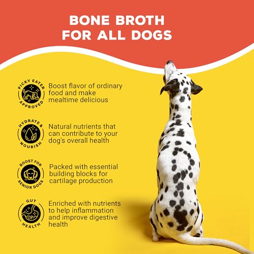 Image of Brutus Bone Broth Liquid for Dogs | All Natural | Made in USA | Glucosamine & Chondroitin for Healthy Joints | Human Grade Ingredients | Hydrating Food Topper, Gravy & Treat (Pork, 6-Pack)