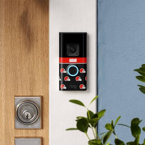 Image of All-New Limited Edition, Official NFL Faceplate for Ring Doorbells - Video Doorbell 3, Video Doorbell 3 Plus, Video Doorbell 4, Battery Doorbell Plus, and Battery Doorbell Pro | Cleveland Browns