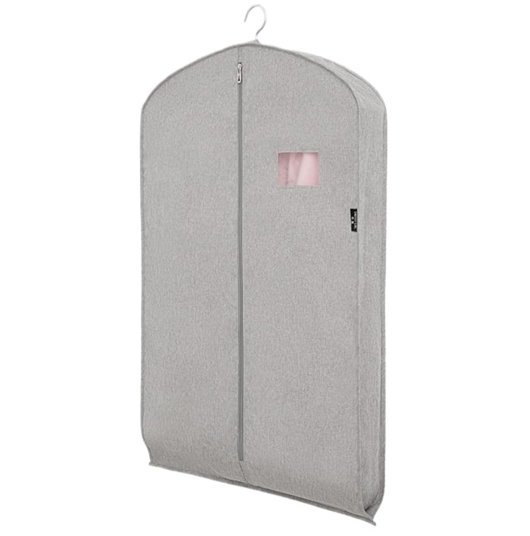 Portatrajes Funda Traje Paquete De 2 Bolsas De Ropa con Fuelle De 3,5" para Viaje, Bolsa De Traje Resistente con Ventana Transparente Plegable Funda Ropa Portatrajes Viaje(B,120 * 58cm)
