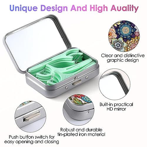 Image of Portable Dental Floss Case - Easy to Store Floss Picks, Perfect for Travel, Hotels, Dinners, Appointments, Mandarin, 1 Foot (Pack of 1), Pouch