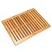 HANKEY Bath Mat&Door Mat Handcrafted Bamboo Water Resistant, Natural Durable C03 (23.6 x 17.5nches)