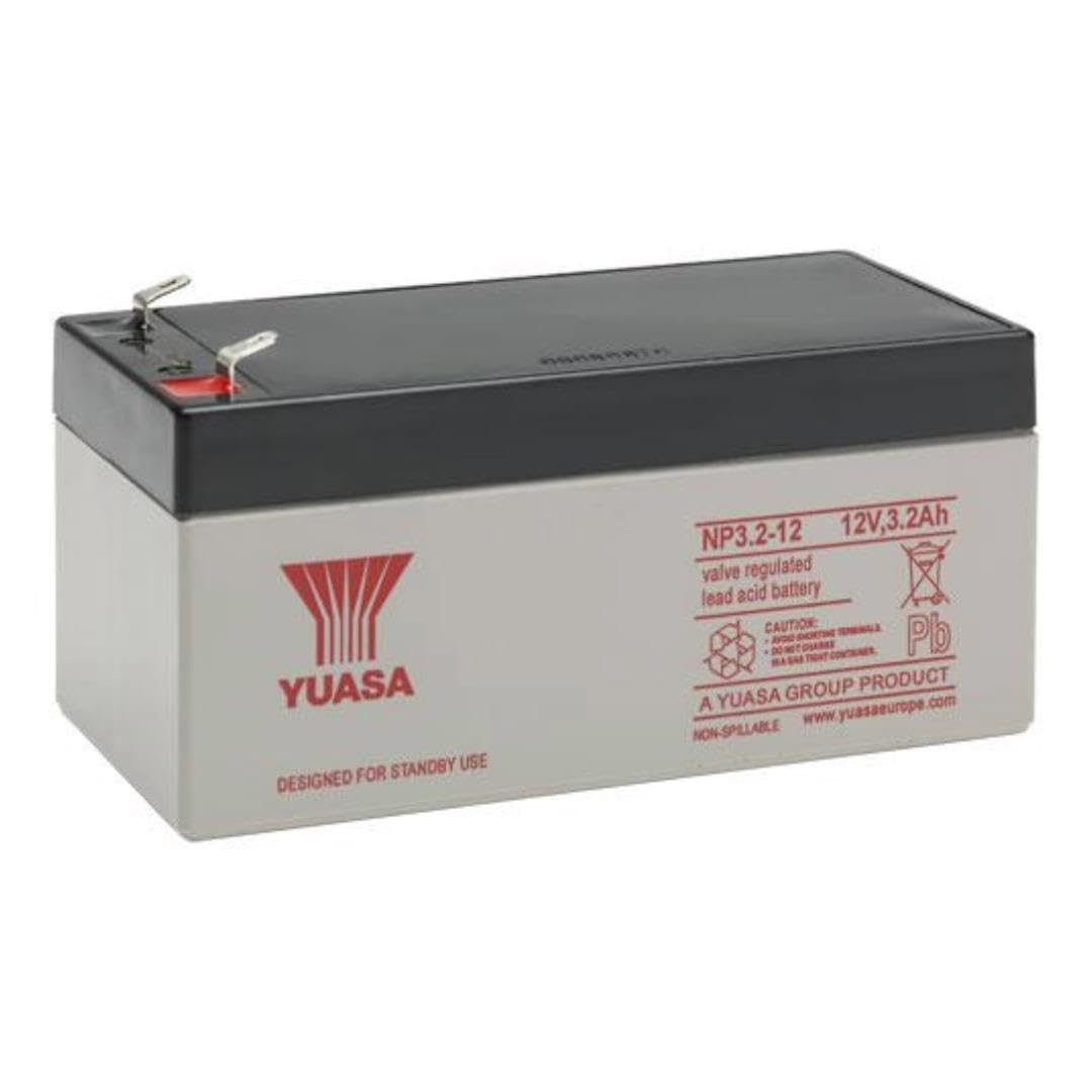 Yuasa NP3.2-12 12V Lead Acid Battery, UPS Backup Alarm and Emergency Battery (Pack of 1)