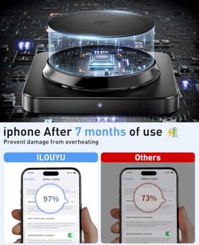 Image of Magnetic Wireless Charger, [2 Pack] 15W Foldable Fast Charging Stand