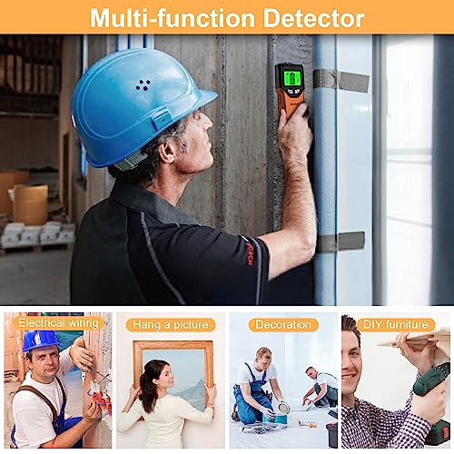 Stud Finder Wall Scanner - 5 In 1 Stud Detector With Intelligent Microprocessor Chip And Hd Lcd Display, Stud Sensor Beam Finders For The Center And Edge Of Wood Ac Wire Metal Joist Pipe (Yellow) #TOP6