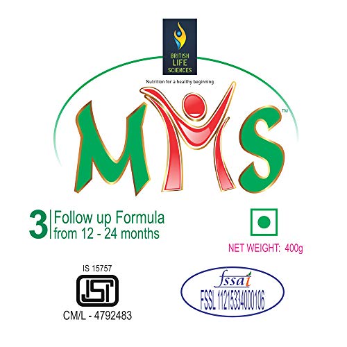 Image of British Life Sciences MMS Stage 3 Infant Milk Powder|Follow-up Formula for 12 Months & above|Easy on Stomach|26 Essential vitamins & minerals|Wholesome Baby Food|No added sugar|400g