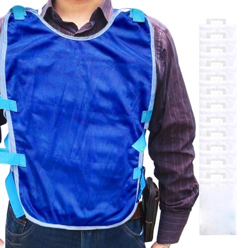 Summer Cooling Vest - Ice Vest, Ice Cooling Vest, Cooling Jacket, Cooling Cold Vest, Cold Ice Jacket | Adjustable Water Evaporative Cool Shirt, High-Temperature Protective Clothes for Sport Hiking