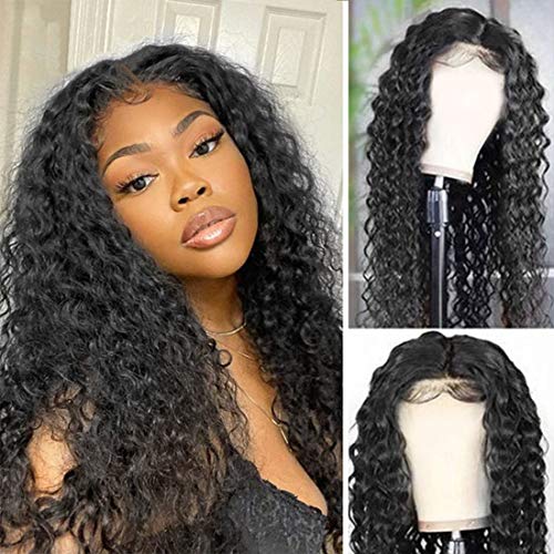 Human Hair Wigs 26 Inch Lace Frontal Wig Water Wave Brazilian Hair Wigs Water Wave Lace Front Wig Natural Color