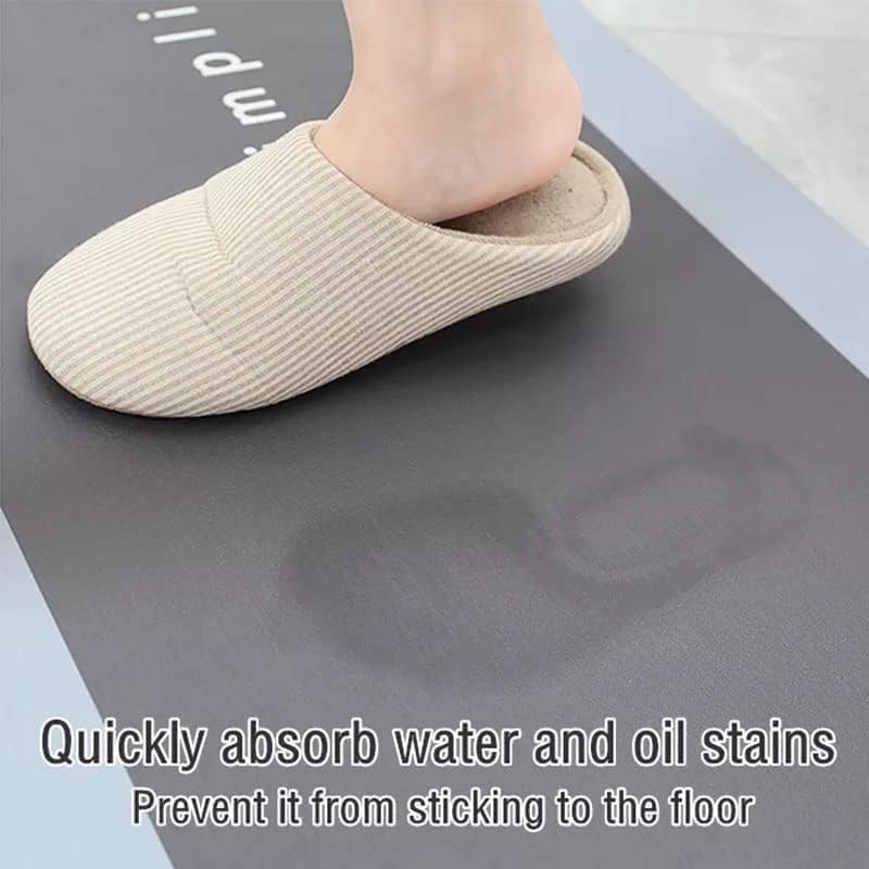 Image of Desi BAE 2 Pcs Kitchen Mats Set - Waterproof Memory Foam Anti-Fatigue Cushioned Rug Non-Slip Runner for Kitchen, Sink, Laundry & Home Office - 120x40 cm + 40x60 cm