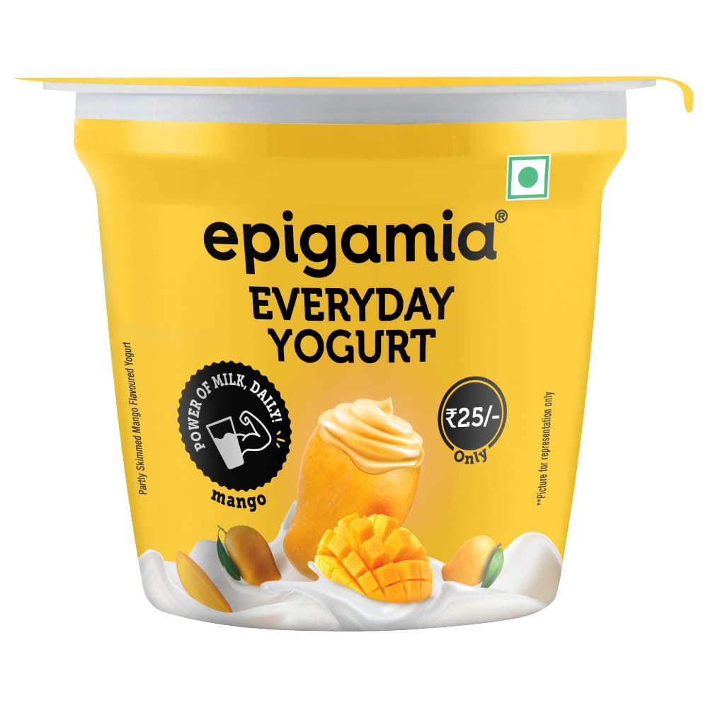Everyday Mango Yogurt, 75g | Real fruits | Power of milk, everyday | No Preservatives | Set texture