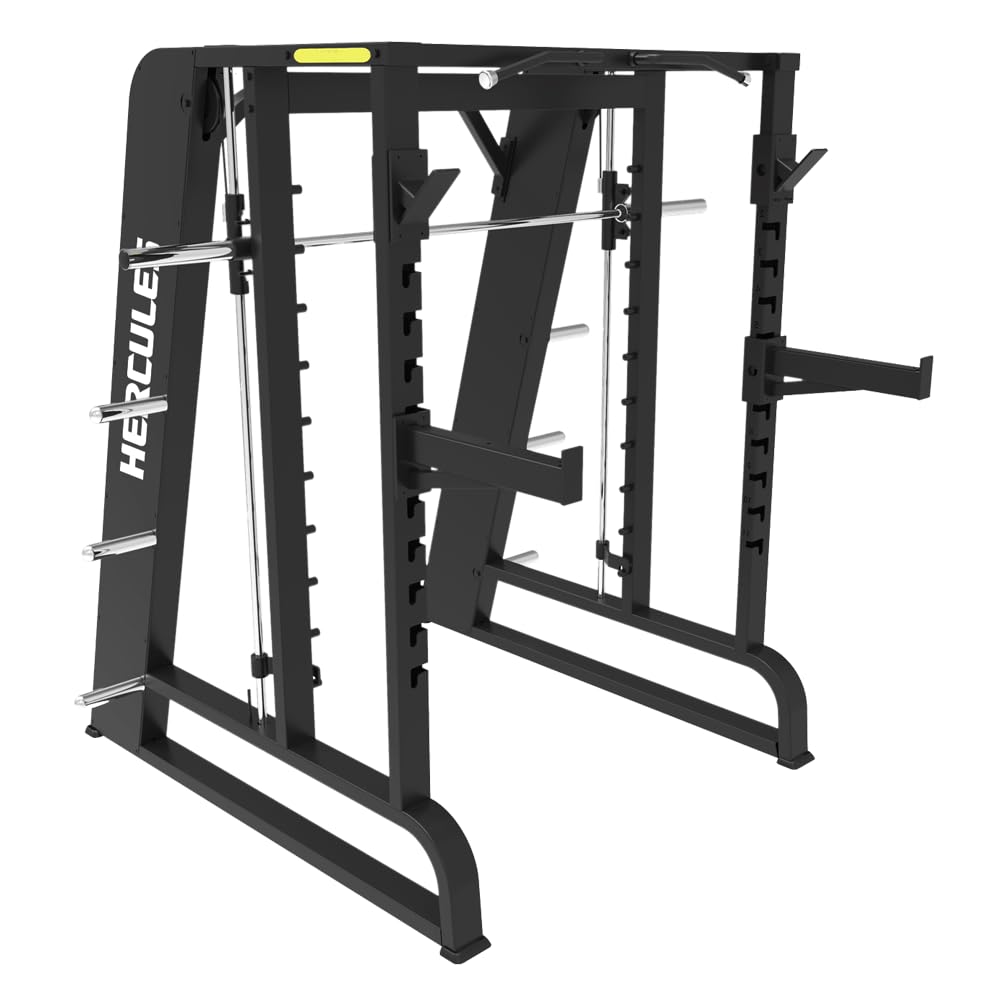 Hercules Fitness Power Cage with Smith Machine Dual Station Plate Loaded for Gym Use-image-27