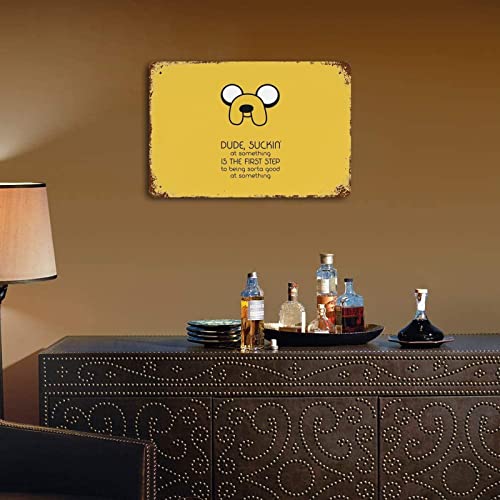 Adventure Time Jake The Dog Quote_02 Vintage Metal Tin Sign,Poster Decorative Painting Canvas Wall Art Living Room Posters Bedroom Painting,Canvas Art Poster And Wall Art Picture Print Modern Family #TOP5