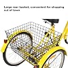 24" Adult Tricycle, 7-Speed 3-Wheel with Basket - Perfect for Outdoor Sports & Shopping for Seniors and Adults (Red) - Stable & Comfortable Cargo Trike #2
