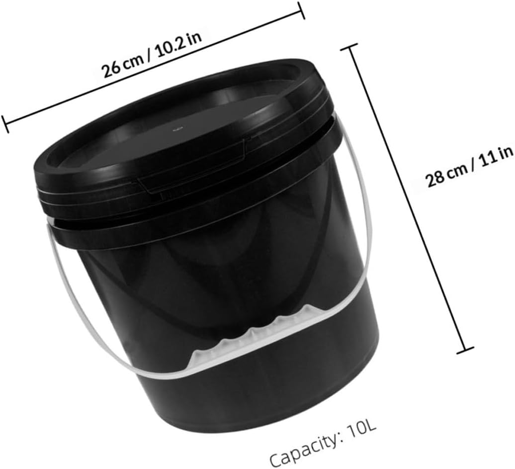 Veemoon 5l Food Grade Plastic Paint Bucket with Lid Small Sealed Paint Storage Container for Painting and Transport