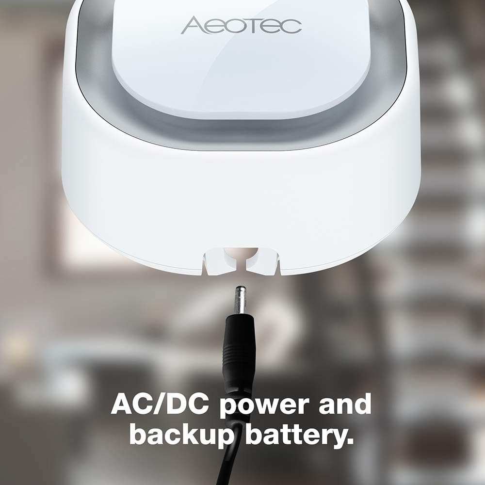 Black Friday - 40% OFF Aeotec Wireless Doorbell 6 with Push-Button, Z-Wave Plus Door Bell Chime Kit Wall-Mounted Sound & Light Ring, Smart Home Enabled 110 dB Audio and Visual Alerts Screen reader support