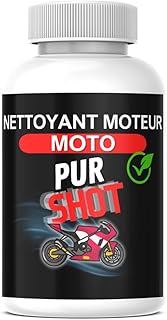 PURSHOT additif nettoyant 100% écologique moteur MOTO, décalamine/dégraisse/décrasse/dépollue moteur et système d’injection, traitement complet curatif, passe contrôle technique