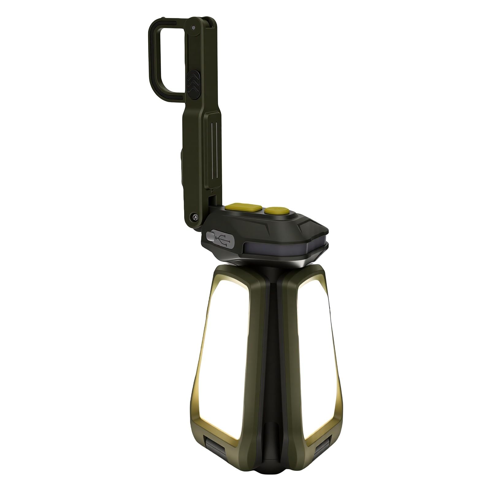 LICAEVEY Lanterna da Campeggio Pieghevole 2000lm, 3 Teste Luce da Lavoro, | Temperatura colore regolabile, lanterna LED ricaricabile con base magnetica e gancio per tenda, riparazione auto