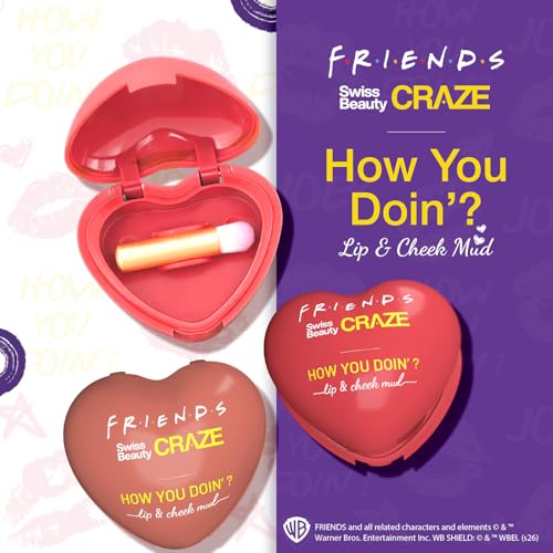 Image of Swiss Beauty Craze How You Doin'? Lip & Cheek Mud | 2-in-1 Lip & Cheek Tint | Rich Pigment | Smooth Texture | Blendable | Infused with Glycerine | 5g, Shade- 1. Playful Pink