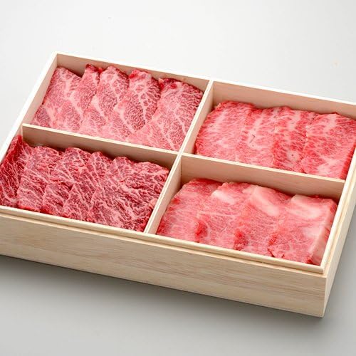 米沢牛専門店さかの 牛肉 黒毛和牛 お歳暮 高齢者 人気 プレゼント 米沢牛 懐石カルビ食べ比べセット カルビ食べ比べ（特上、上カルビ（カイノミ）、 上カルビ（ササミ）、トロカルビ）