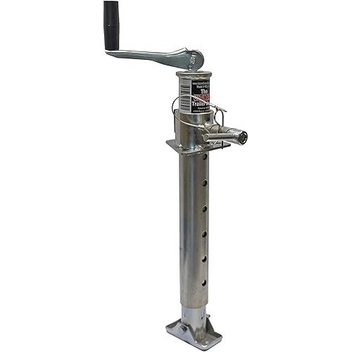 2000lb Top-Wind No-Crank Tongue Jack for Boat, RV & Utility Trailers USA Owned