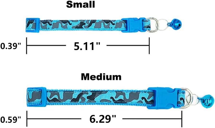 Image of Puppy ID Collars I Identification Soft Nylon Puppy Collars I Adjustable Breakaway Safety I Whelping Litter Collarsr for I Newborn Puppies Kitten I Small Pack of-1 (Army Print Collar)