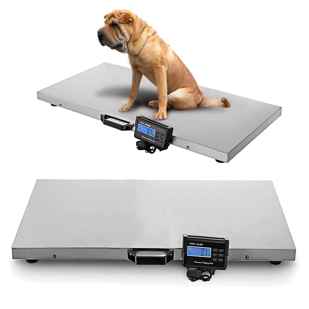 SaryEdge 660LB Digital Pet Scale Multi-Function Dog Scales, 2 Weighing Modes, Large Breed Platform Livestock Scale to Measure Dog and Cat Weight Accurately,